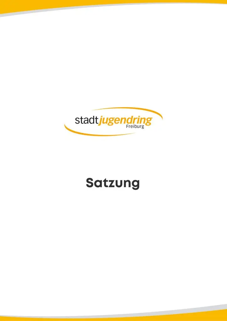 stadtjugendring Freiburg Satzung